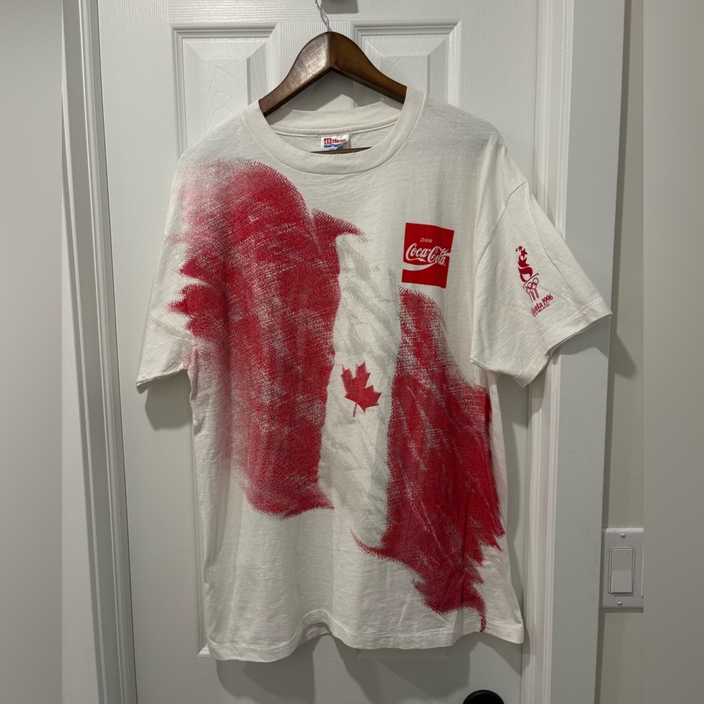 Atlanta 1996 Canada flag Coca-Cola men’s large T-Shirt 1996
